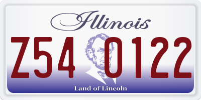 IL license plate Z540122