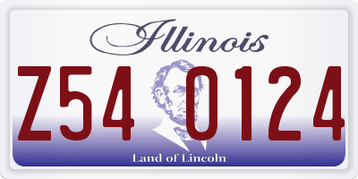 IL license plate Z540124