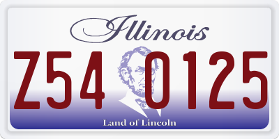 IL license plate Z540125