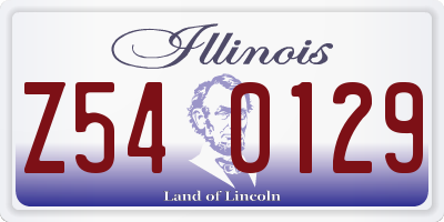 IL license plate Z540129