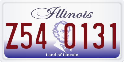 IL license plate Z540131