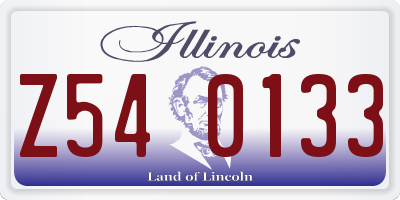 IL license plate Z540133