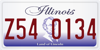 IL license plate Z540134
