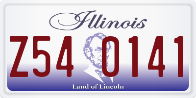 IL license plate Z540141