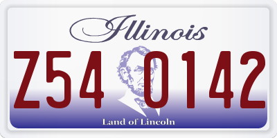 IL license plate Z540142