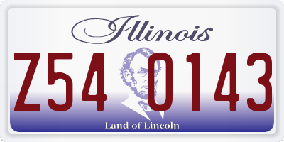 IL license plate Z540143
