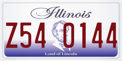 IL license plate Z540144
