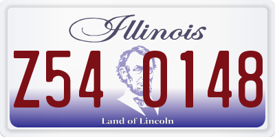 IL license plate Z540148