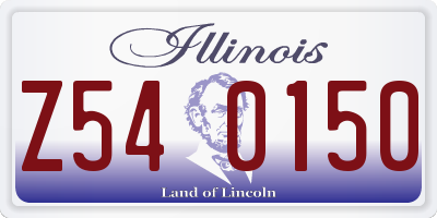 IL license plate Z540150