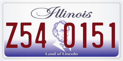 IL license plate Z540151