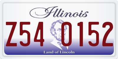 IL license plate Z540152