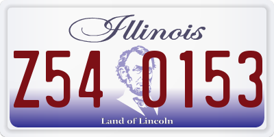 IL license plate Z540153