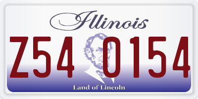 IL license plate Z540154