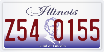 IL license plate Z540155