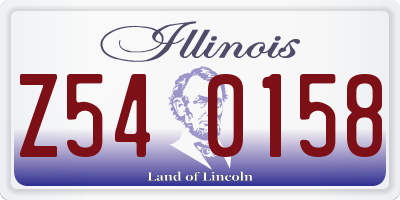 IL license plate Z540158