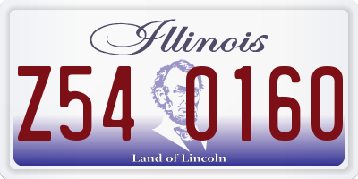 IL license plate Z540160