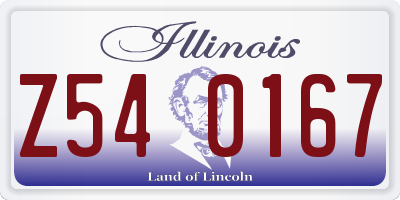 IL license plate Z540167
