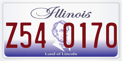 IL license plate Z540170