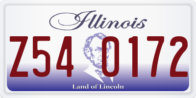IL license plate Z540172