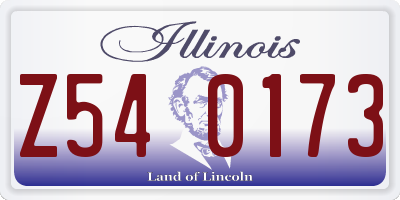 IL license plate Z540173