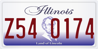 IL license plate Z540174