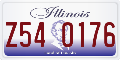 IL license plate Z540176