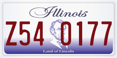 IL license plate Z540177