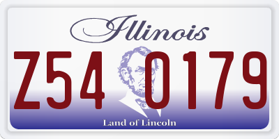 IL license plate Z540179