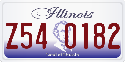 IL license plate Z540182