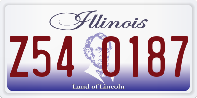 IL license plate Z540187