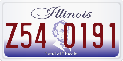 IL license plate Z540191