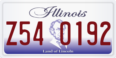 IL license plate Z540192