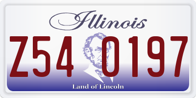 IL license plate Z540197
