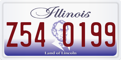 IL license plate Z540199