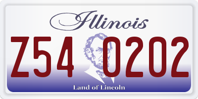 IL license plate Z540202