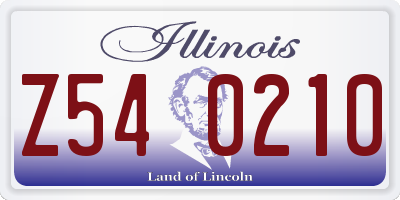 IL license plate Z540210