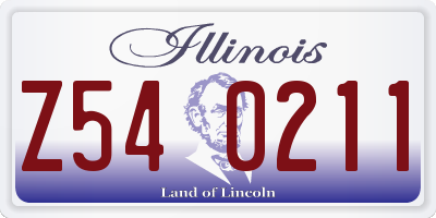 IL license plate Z540211