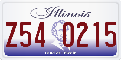 IL license plate Z540215
