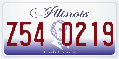 IL license plate Z540219