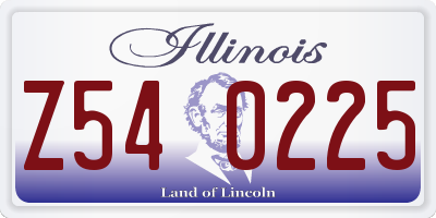 IL license plate Z540225