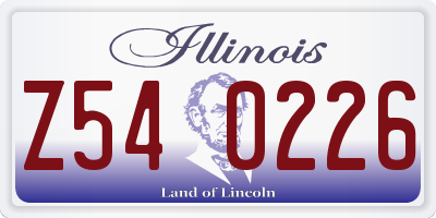 IL license plate Z540226