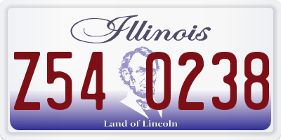 IL license plate Z540238