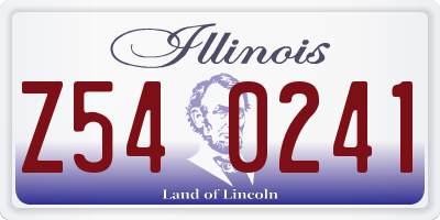 IL license plate Z540241