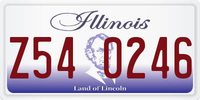 IL license plate Z540246