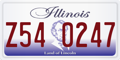 IL license plate Z540247
