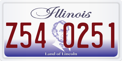 IL license plate Z540251