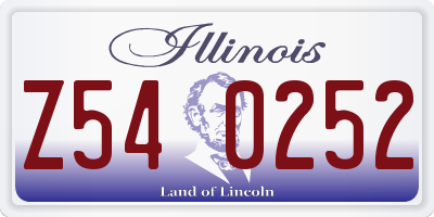 IL license plate Z540252