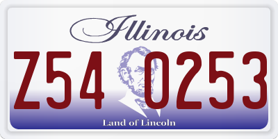 IL license plate Z540253