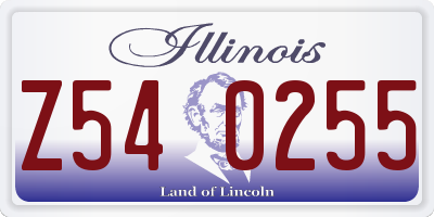IL license plate Z540255