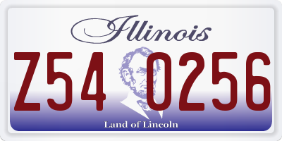 IL license plate Z540256